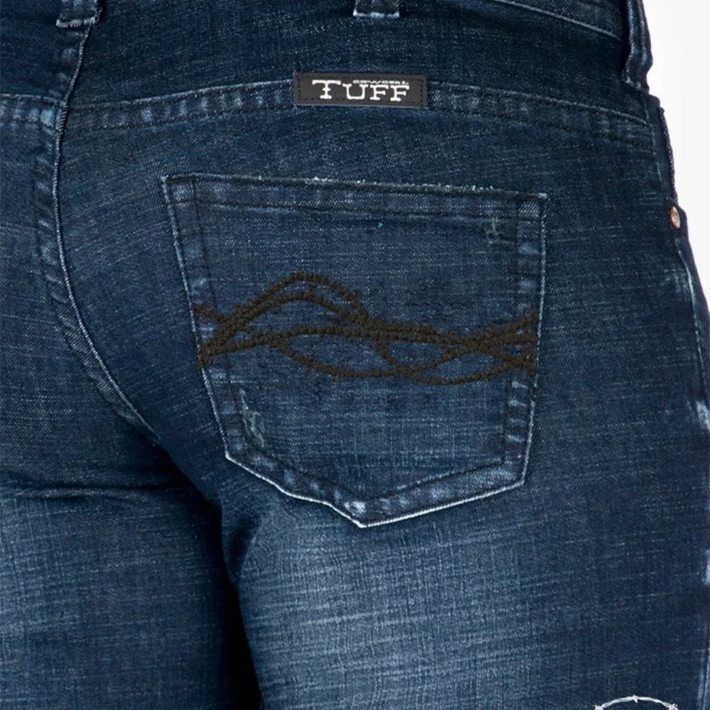 Cowgirl Tuff 'Aztec Flare' Mid Rise Flare Jean - 28x32 - Picture 4 of 13